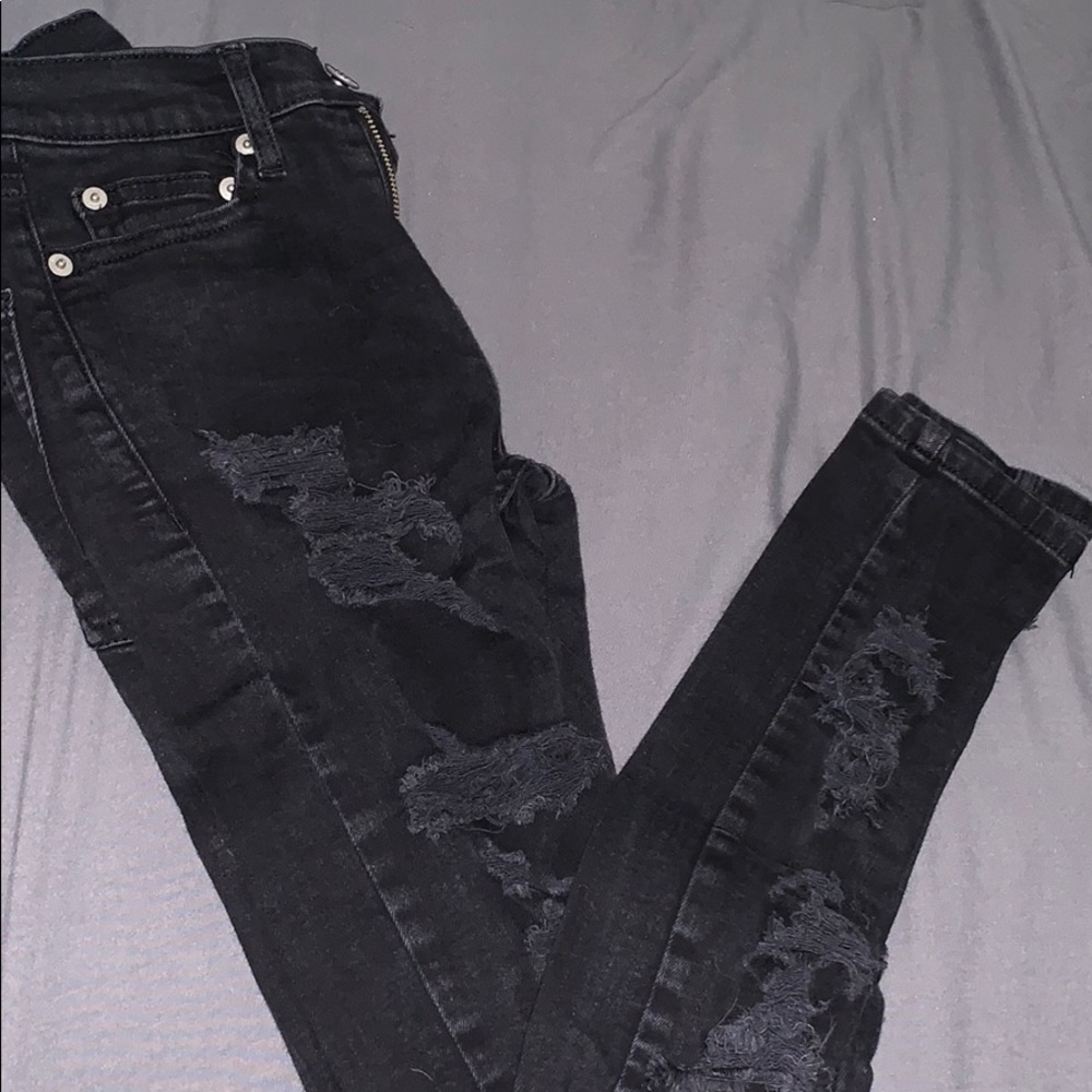 Black ripped jeans